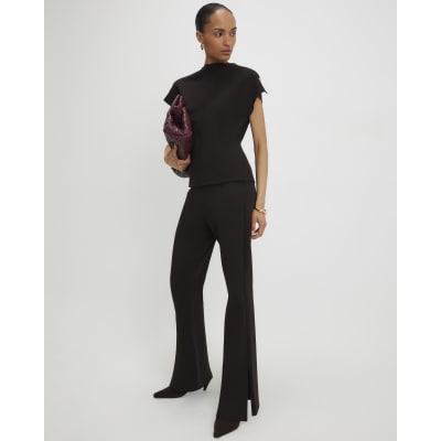 Brown Flared Trousers