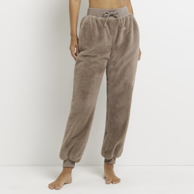 fleece tapered joggers