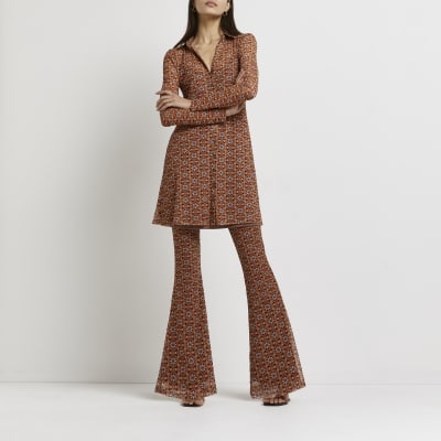 floral longline shirt