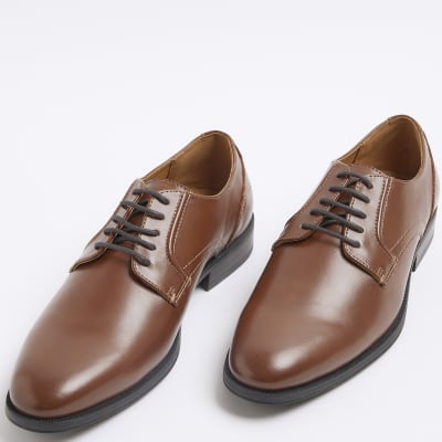 Leather Shoes River Island Mens Casual Shoes Brown Formal