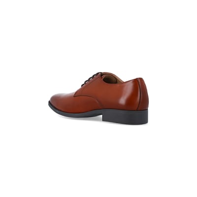 360 degree animation of product Brown formal derby shoes frame-6