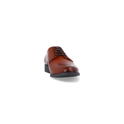 360 degree animation of product Brown formal derby shoes frame-20