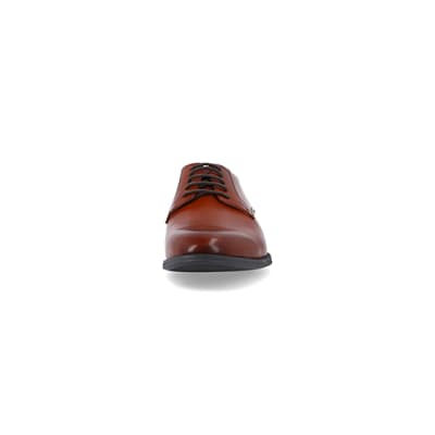 360 degree animation of product Brown formal derby shoes frame-21