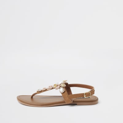 river island toe post sandals