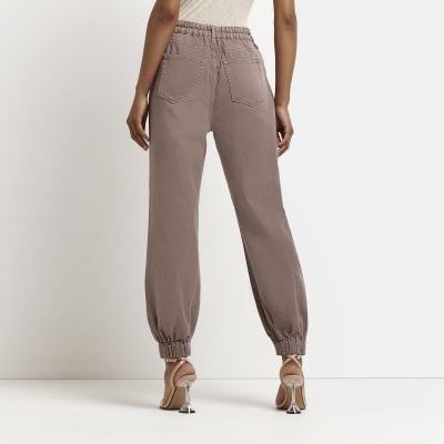 high waisted jogger jeans