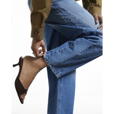 Kitten Heeled Mule Sandals