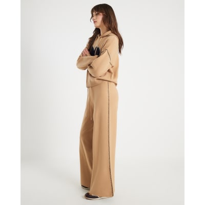 Brown Knitted Heart Trousers