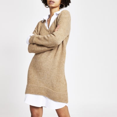 river island jumper dress