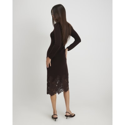 river island winter dresses Jumper | Knitted Dresses for Women High neck long sleeved Broderie fabric Product Group: 2989 Size:8.5W