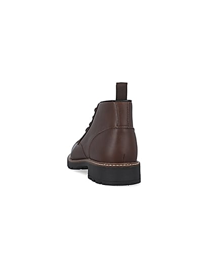 360 degree animation of product Brown lace up chukka boots frame-8