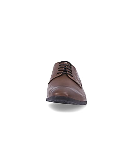 360 degree animation of product Brown lace up derby shoes frame-21
