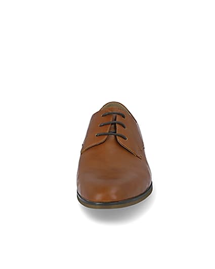 360 degree animation of product Brown lace-up derby shoes frame-21