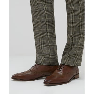 Brown Leather Brogue Shoes