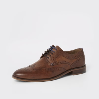 river island tan brogues