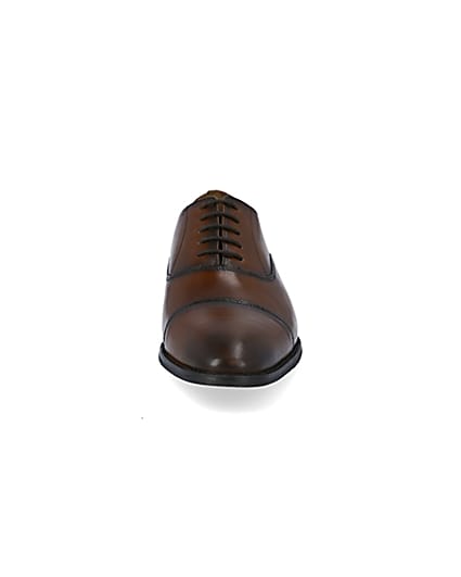 360 degree animation of product Brown leather lace-up Oxford brogues frame-21