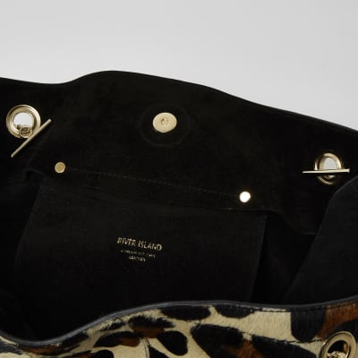 leopard print shopper bag