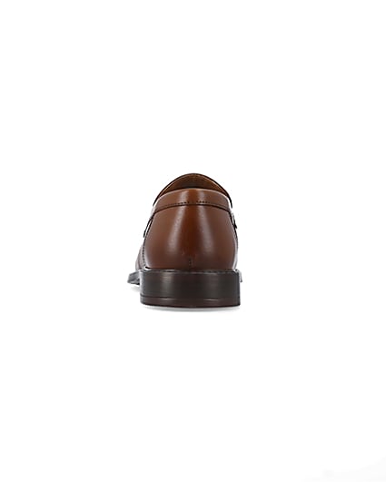 360 degree animation of product Brown Leather Penny Loafers frame-9