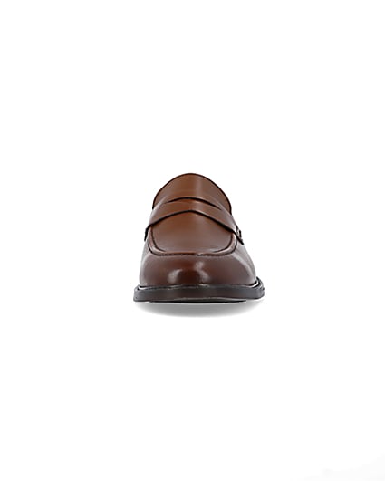 360 degree animation of product Brown Leather Penny Loafers frame-21