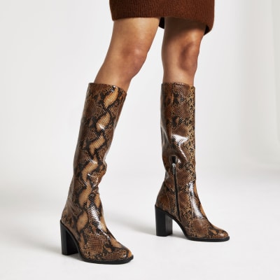 snake thigh boots