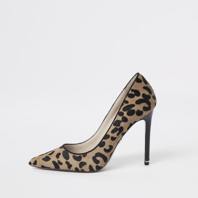 river island leopard heels