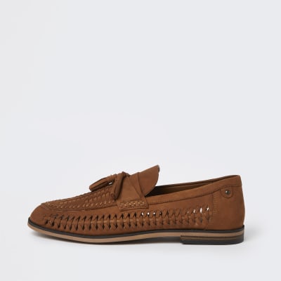 woven tassel loafers mens