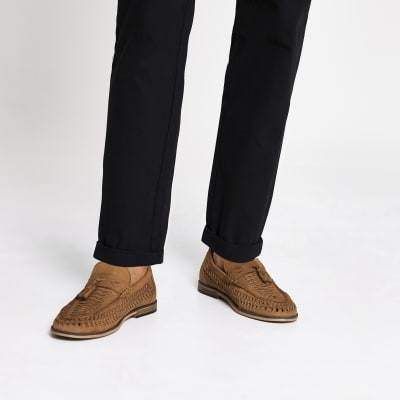 woven tassel loafers