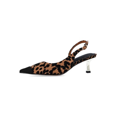 Kitten heel leopard on sale shoes