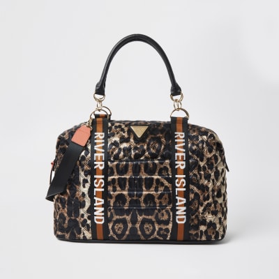 leopard print holdall