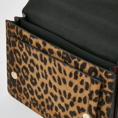 river island leopard print bag