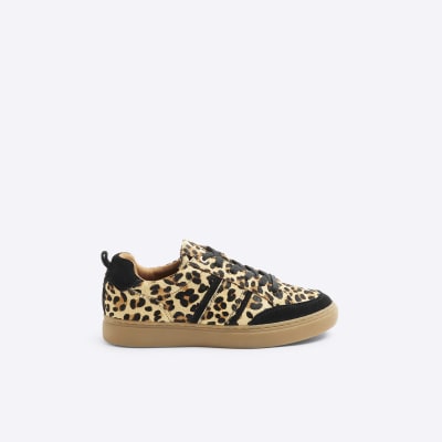 River island leopard print trainers store