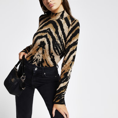 tiger print top for girls