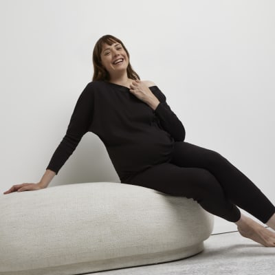 Brown maternity leggings River Island