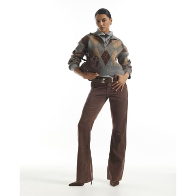 Mid Rise Corduroy Bootcut Jeans