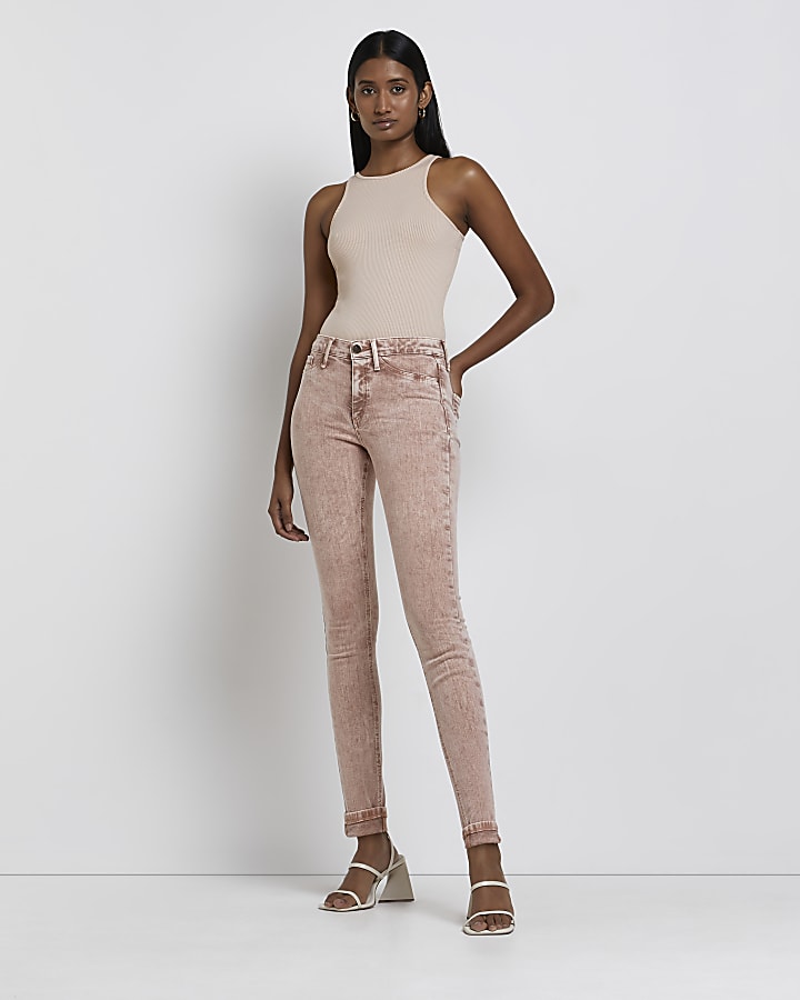 Brown Molly mid rise skinny jeans