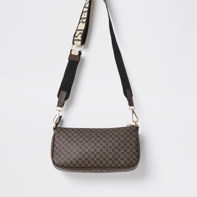 Brown monogram cross body bag Handbag