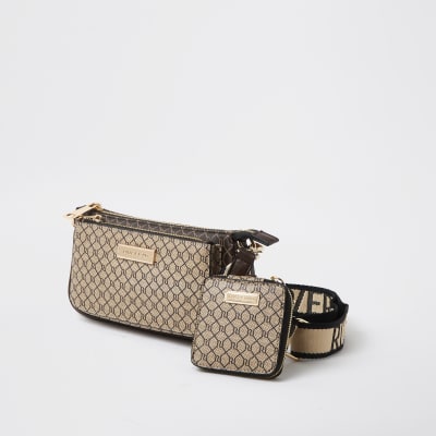 Brown monogram cross body bag Handbag