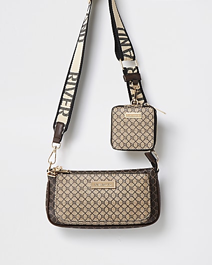 Women's Brown Monogram Bags & purses | River Island Women's Brown Monogram Bags & purses | River Island