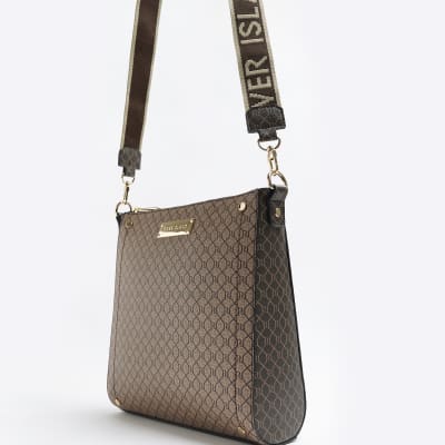 Brown monogram messenger bag