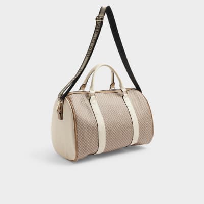 Brown monogram travel bag River Island