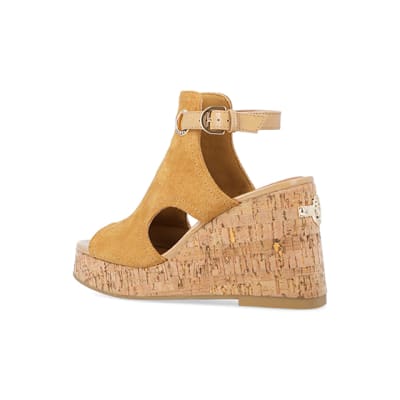 River island sales tan wedges