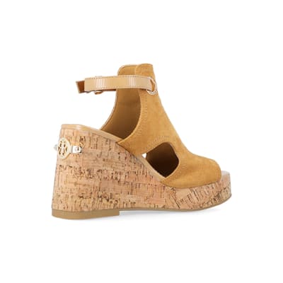 Tan wedges hot sale river island