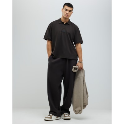 Brown Oversized Fit Luminis Polo Shirt