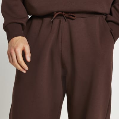 brown oversized joggers