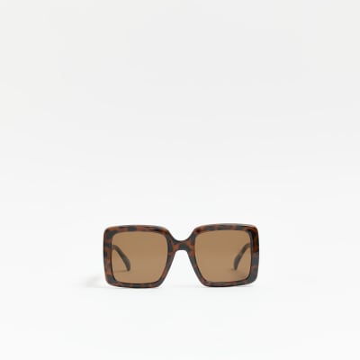 Brown Oversized Sunglasses River Island