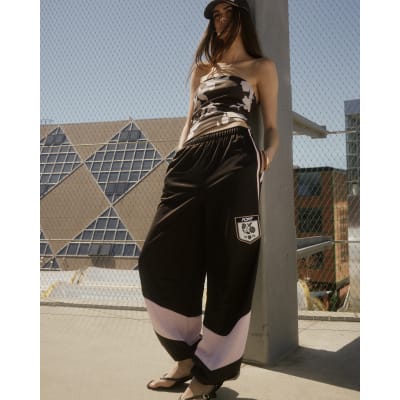 Brown Pony Straight Leg Joggers