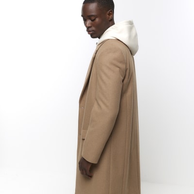 River island hot sale camel overcoat