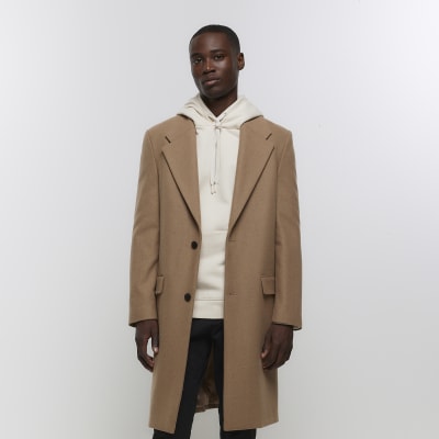 Mens overcoat river island sale