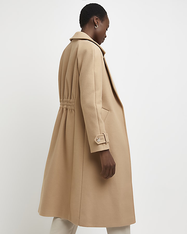 Brown relaxed duster coat