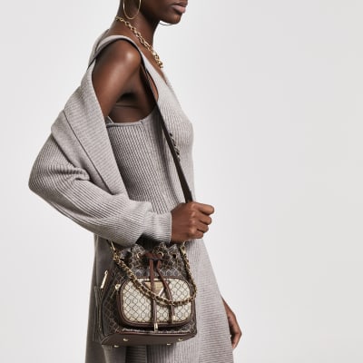 faux leather duffle bag