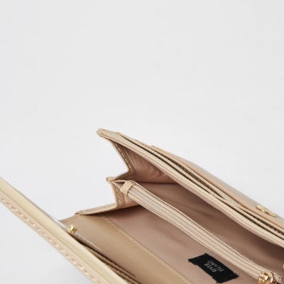 Brown RI monogram cliptop purse